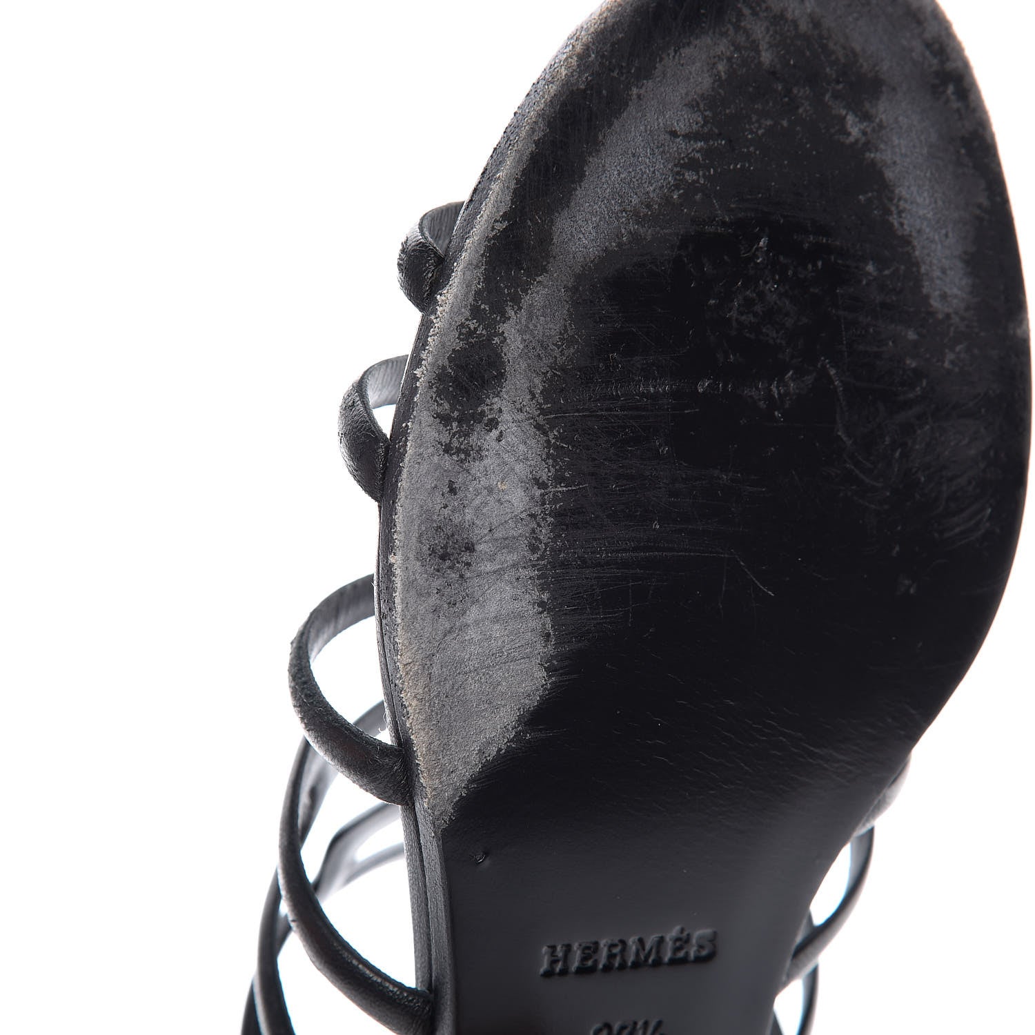 Hermes Calfskin Oracle Sandals 37.5 Black 8 of 11