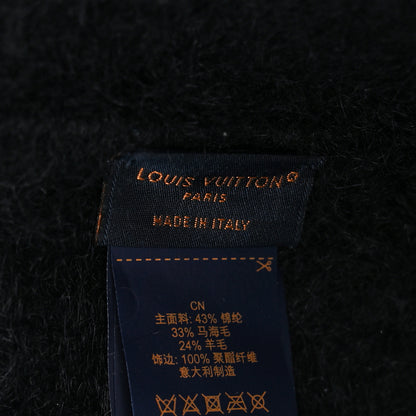 Louis Vuitton Mohair Wool LV Fluffy Hat Black 8 of 9