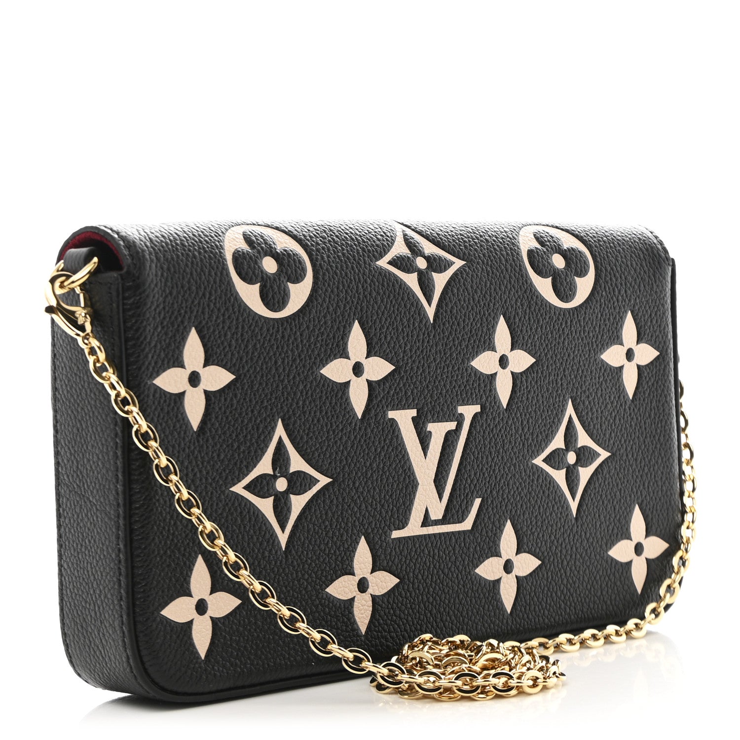 Louis Vuitton Empreinte Monogram Giant Felicie Pochette Black Beige 4 of 13