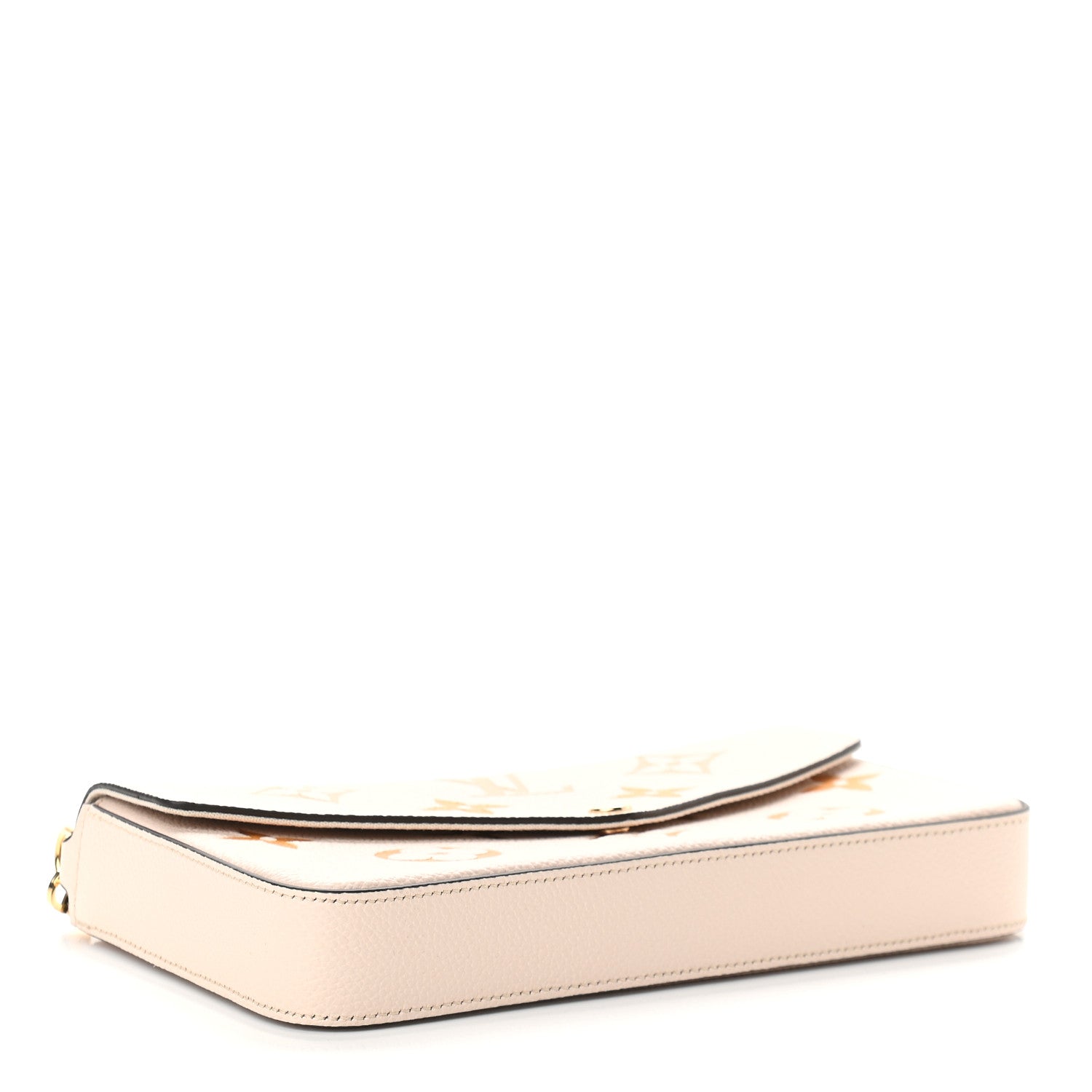 Louis Vuitton Empreinte Monogram Giant By The Pool Felicie Pochette Chain Wallet Cream Saffron 4 of 9
