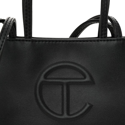 Telfar Vegan Leather Small Shopping Bag Black 3 of 10