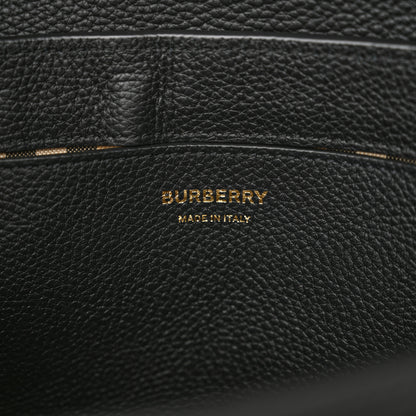 Burberry Grainy Calfskin Vintage Check Note Crossbody Bag Black 6 of 10