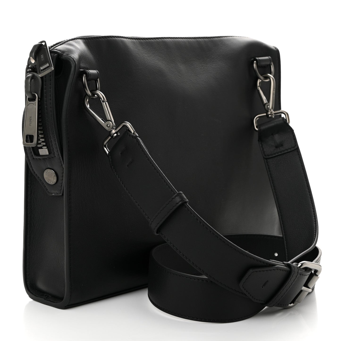 Vitello Grace Messenger Bag Black