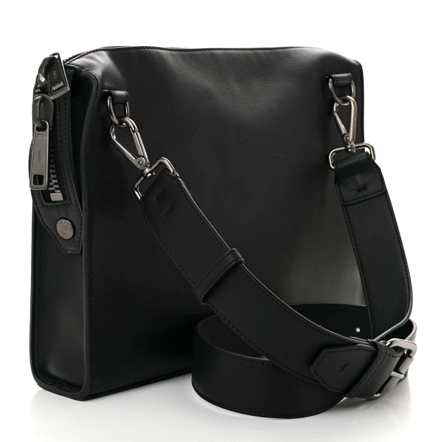 Fendi Vitello Grace Messenger Bag Black 3 of 11