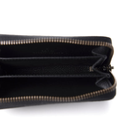 Gucci Calfskin Logo Zip Around Card Case Black 4 of 8