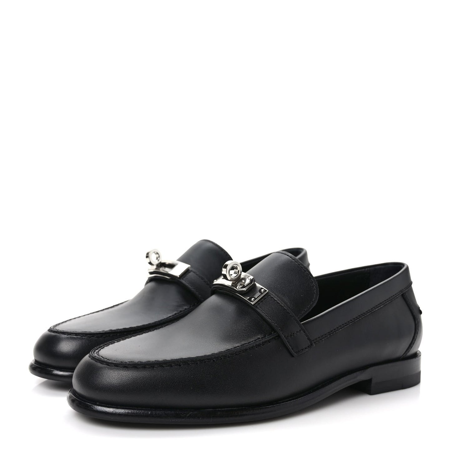Calfskin Womens Destin Loafers 35 Black