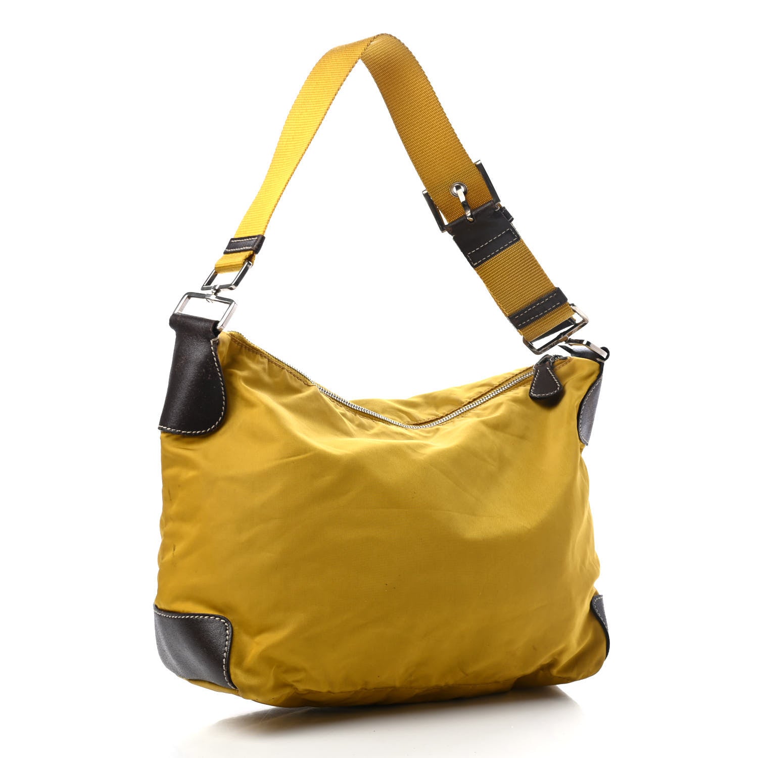 Prada Nylon Hobo Yellow 2 of 5