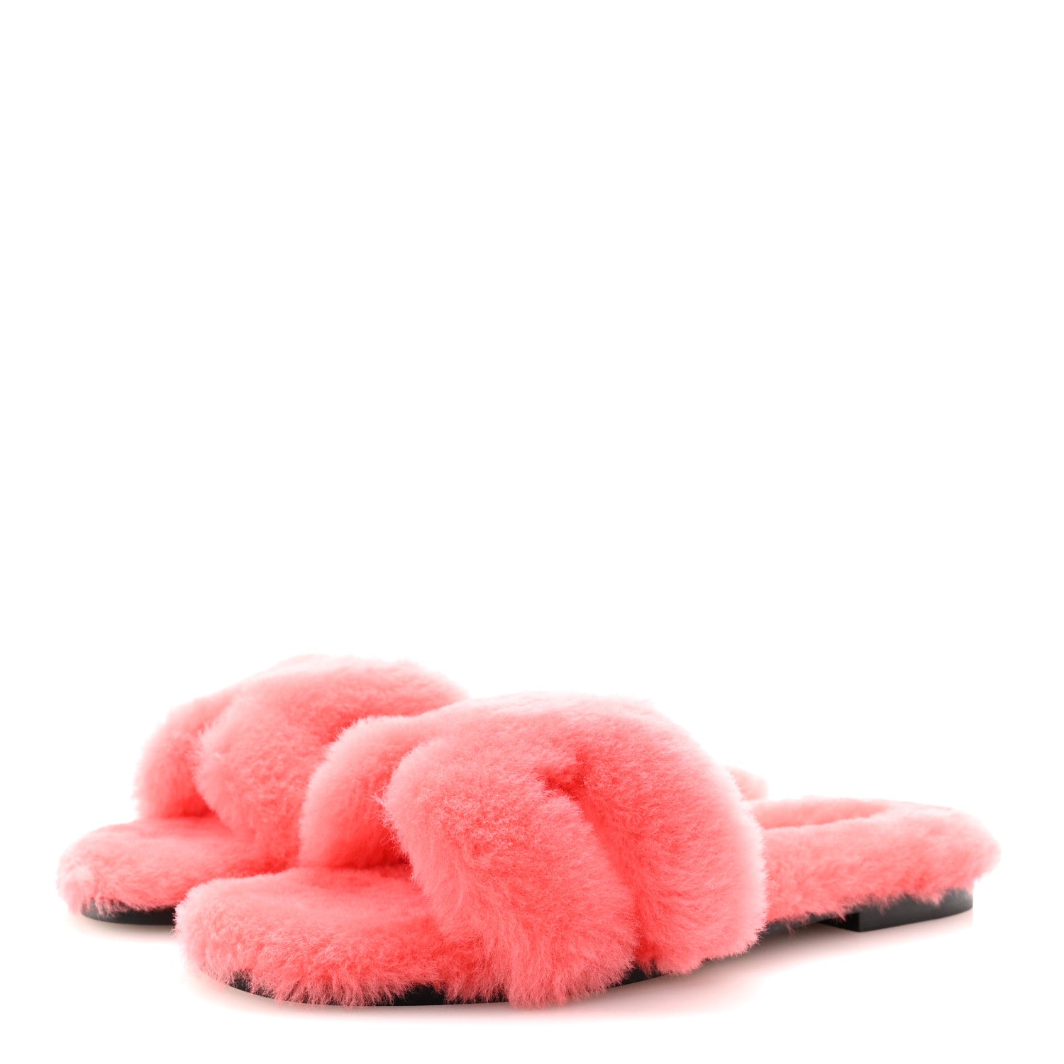 Hermes Woolskin Oran Sandals 36.5 Rose Du Desert 4 of 9