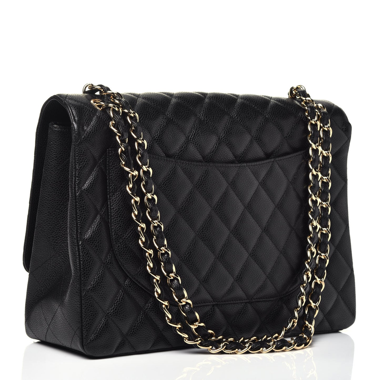 Caviar Quilted Maxi Single Flap Black