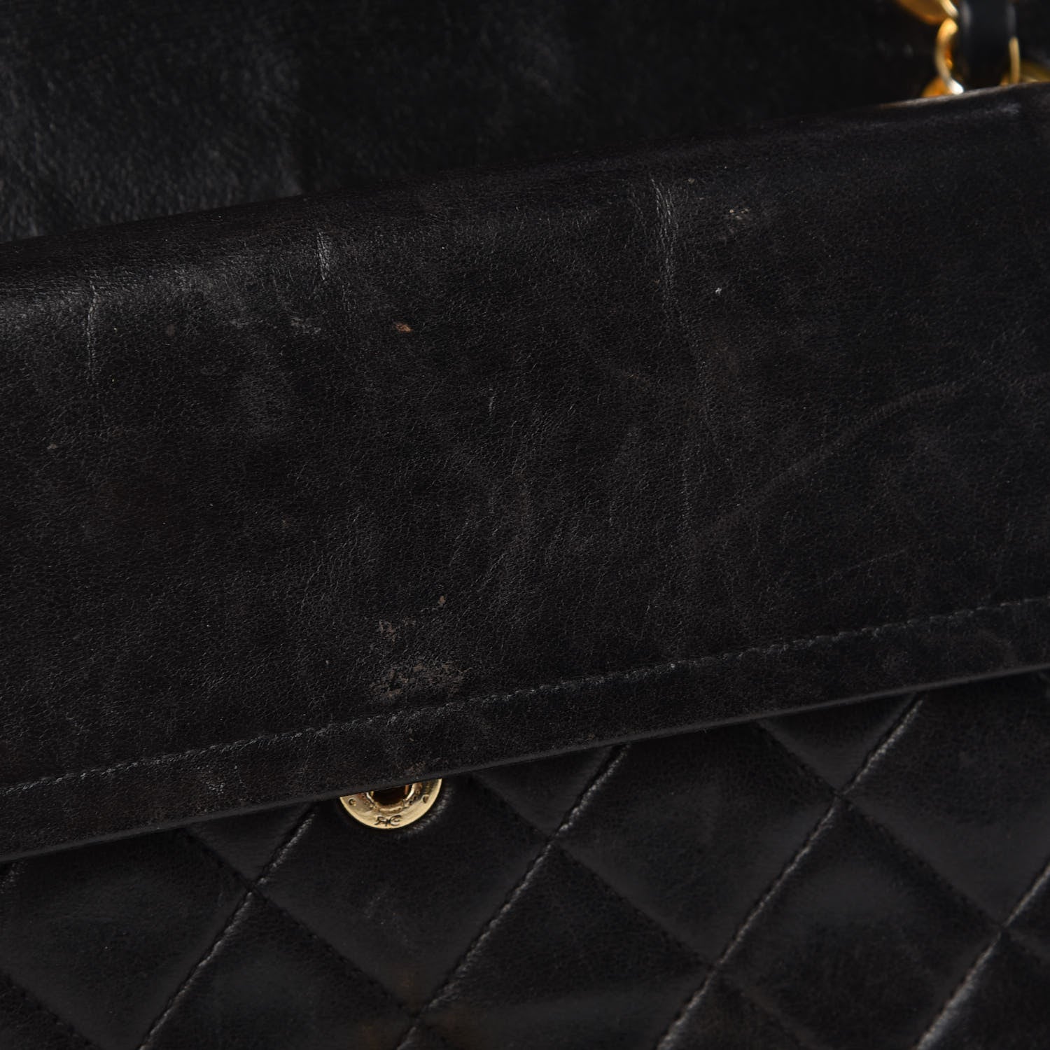 Chanel Lambskin Quilted Medium Double Flap Black 10 of 13