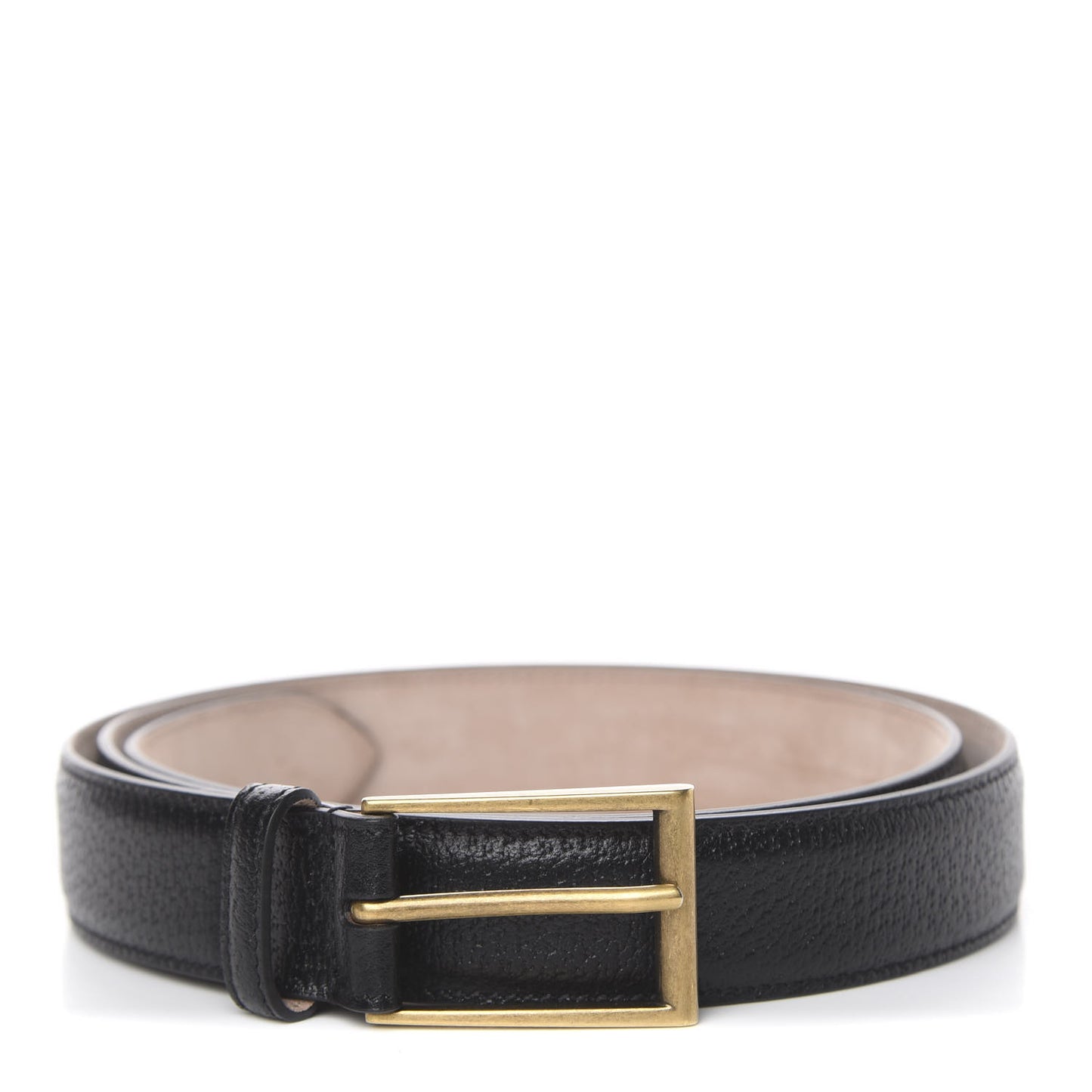 Textured Dollar Calfskin 30mm Belt 110 44 Black