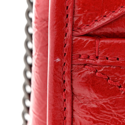 Saint Laurent Crinkled Calfskin Matelasse Monogram Baby Niki Chain Satchel Rouge Eros 13 of 13