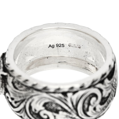 Gucci Sterling Silver Thin Feline Band Ring 47 4.25 6 of 7