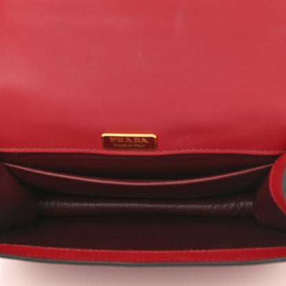 Prada City Calf Pionniere Saddle Bag Rubino Granato 5 of 9