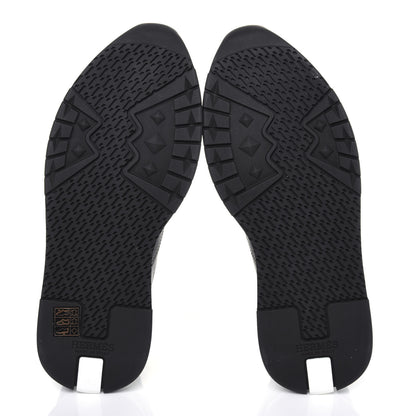 Hermes Calfskin Womens Trail Sneakers 40 Black 5 of 9