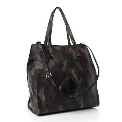 Prada Saffiano Soft Camouflage Print Tote Mimetico 2 of 7