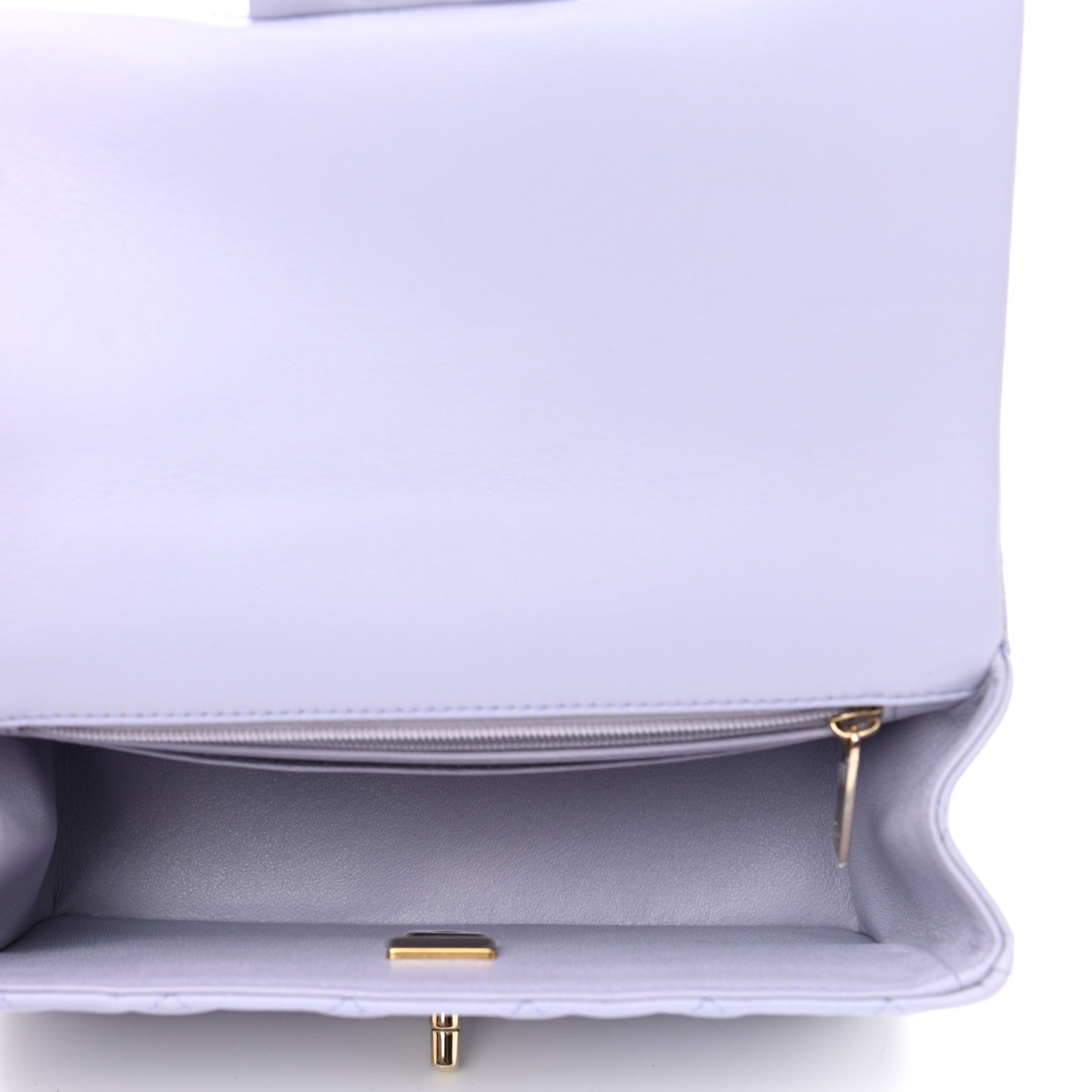 Chanel Lambskin Quilted Mini Top Handle Rectangular Flap Light Purple 4 of 9