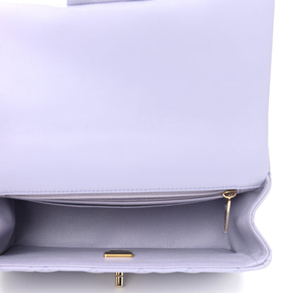 Chanel Lambskin Quilted Mini Top Handle Rectangular Flap Light Purple 4 of 9