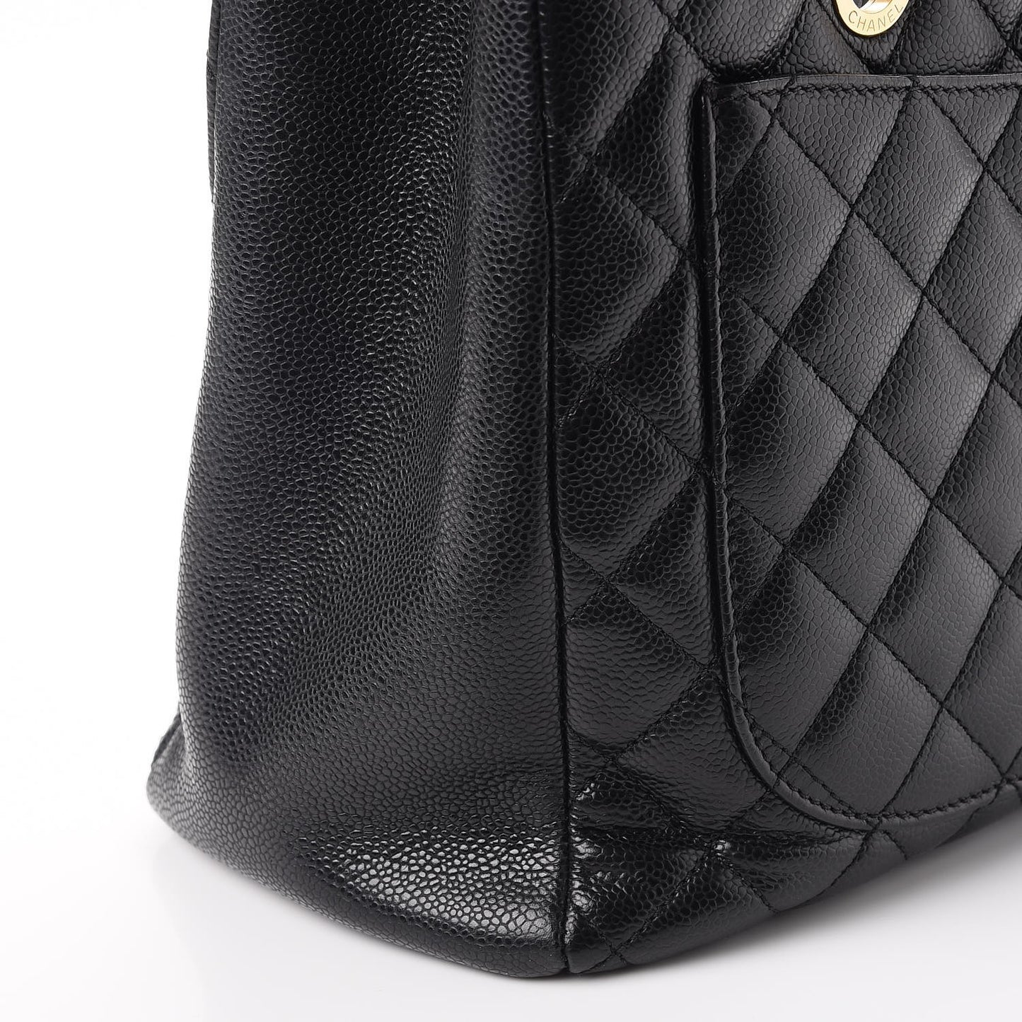 Caviar Quilted Grand Shopping Tote GST Black