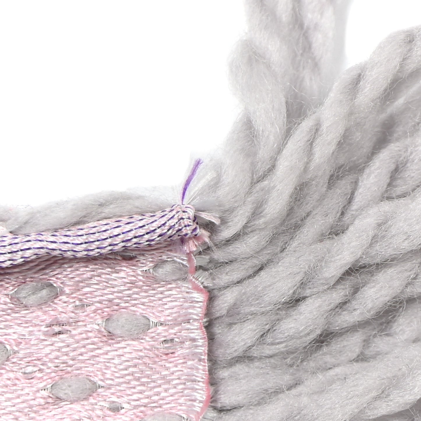 Wool Silk Logomania Shine Scarf Grey Multicolor