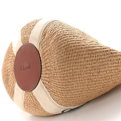 Chloe Raffia Large Woody Tote White 9 of 13