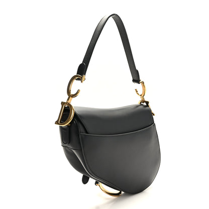 Christian Dior Calfskin Saddle Bag Black 3 of 8