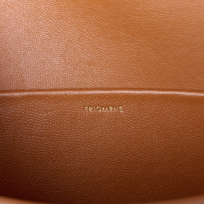 Celine Canvas Calfskin Triomphe Shoulder Bag Tan 6 of 11