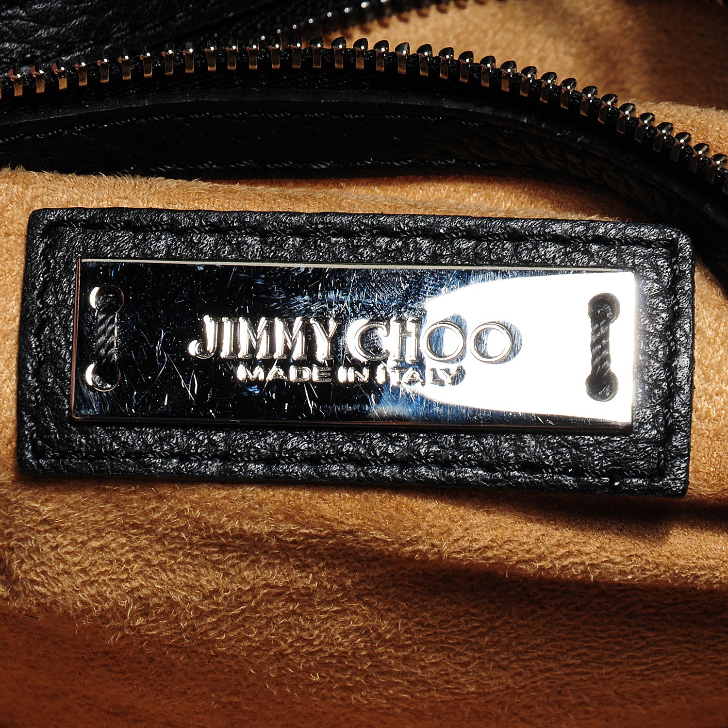 Jimmy Choo Studded Grainy Leather Medium Rosalie Black 7 of 10