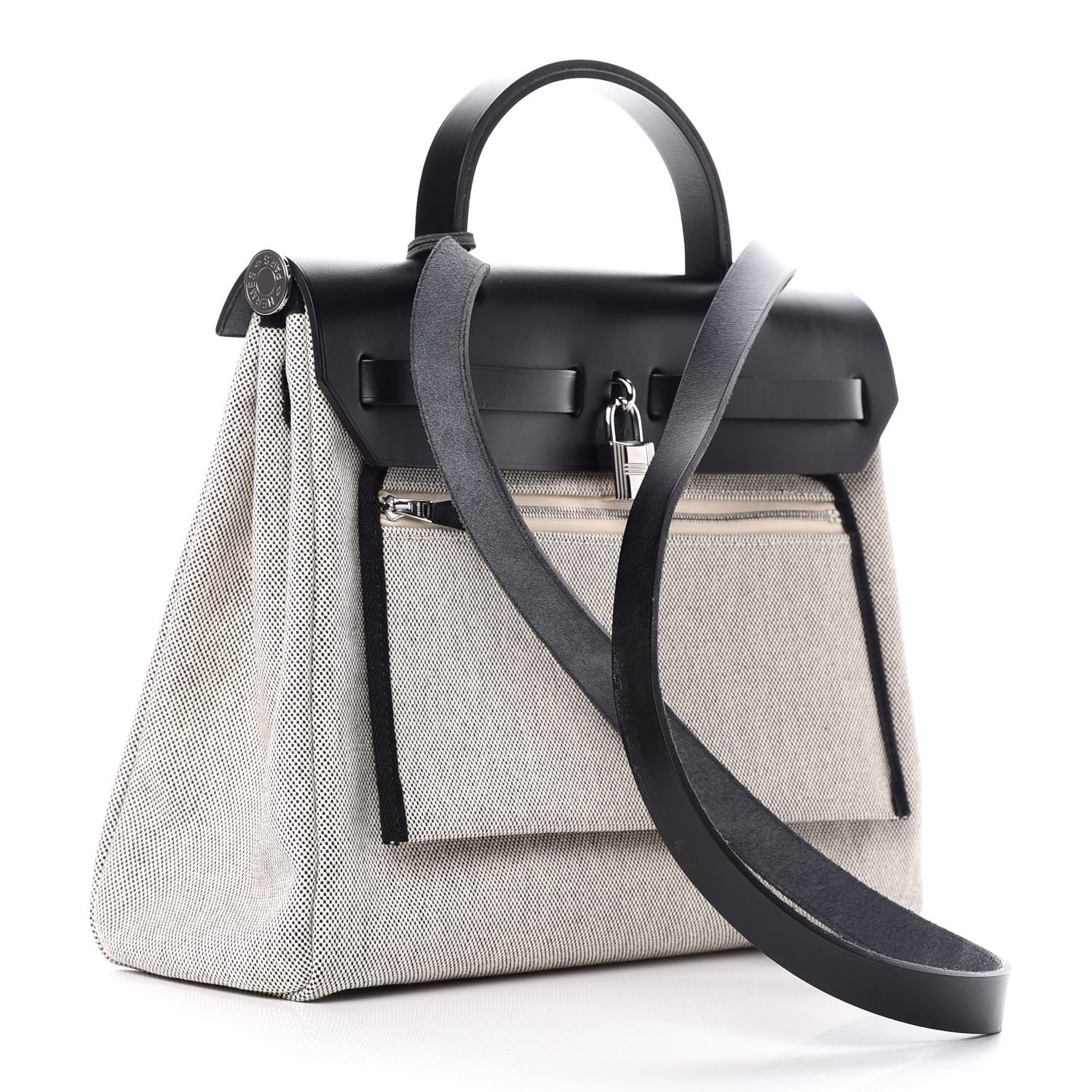 Hermes Vache Hunter Toile Pegase Pop Herbag Zip Retourne 31 PM Bleu Indigo 3 of 8
