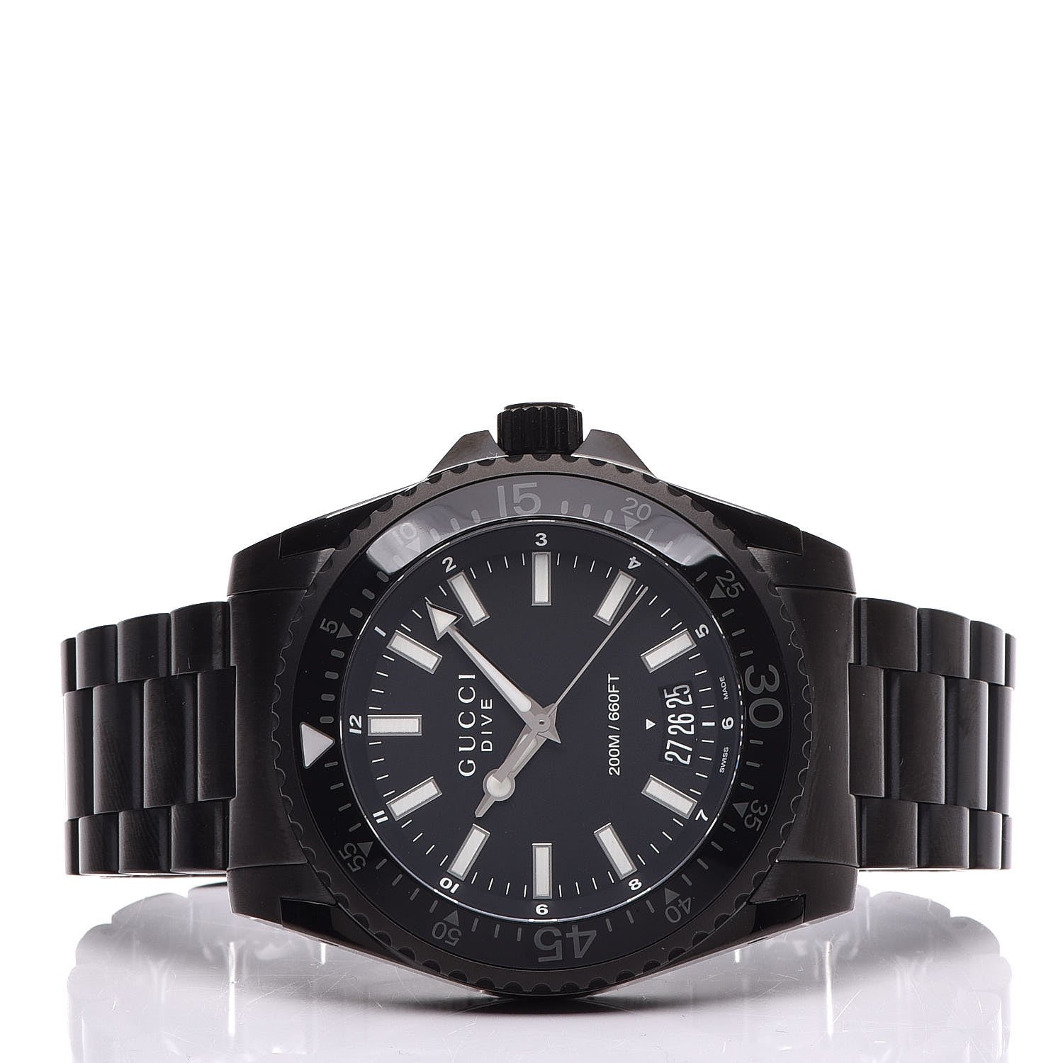 Gucci PVD Stainless Steel 45mm Dive Quartz Watch Black 3 of 9