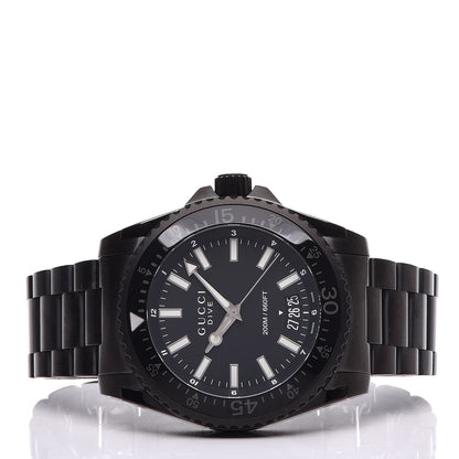 Gucci PVD Stainless Steel 45mm Dive Quartz Watch Black 3 of 9