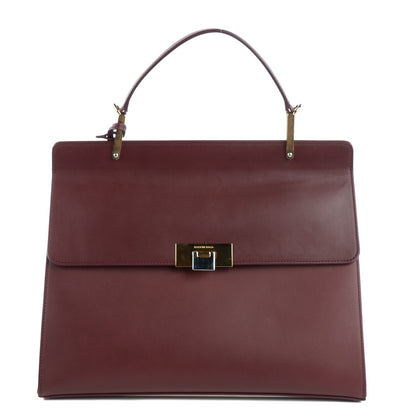 Balenciaga Smooth Calfskin Le Dix M Cartable Shoulder Bag Aubergine 1 of 7