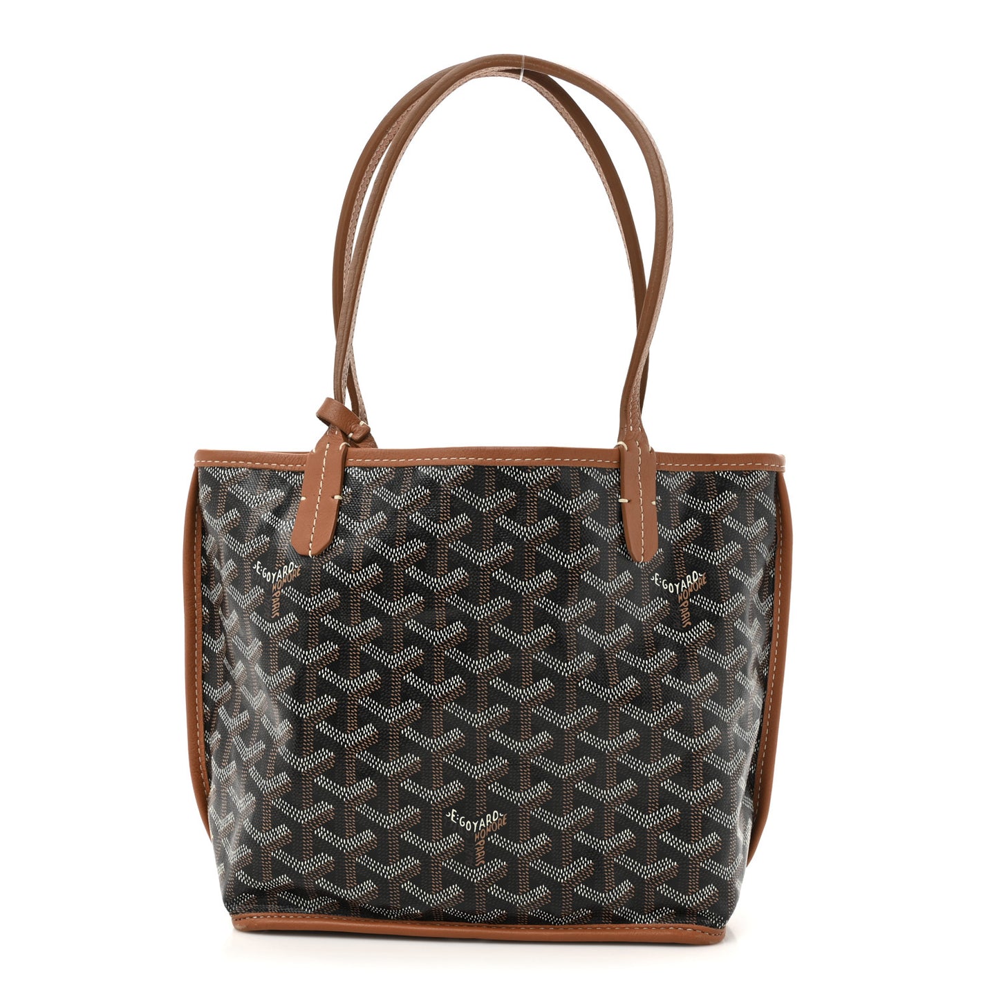 Goyardine Reversible Mini Anjou Black Gold