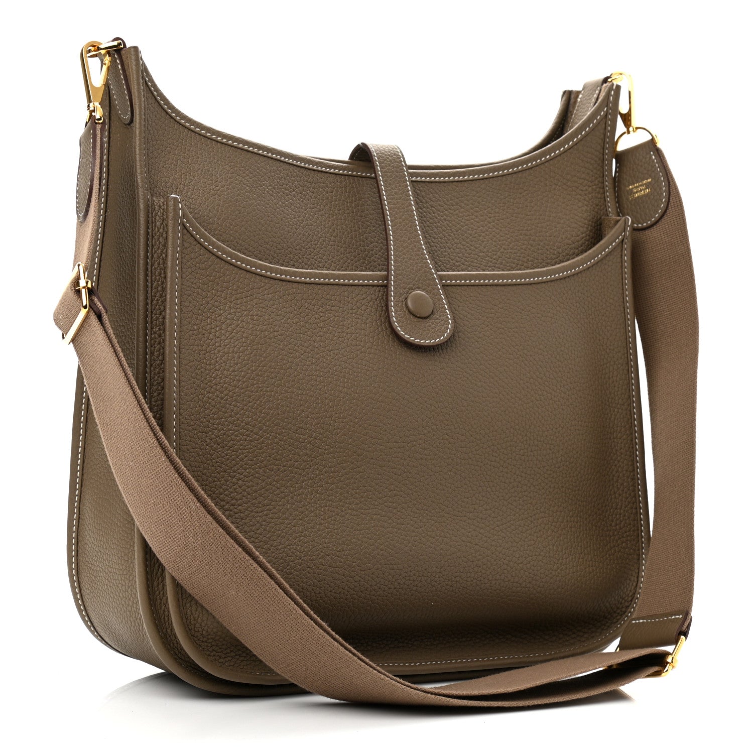 Hermes Taurillon Clemence Evelyne III GM Etoupe 3 of 10