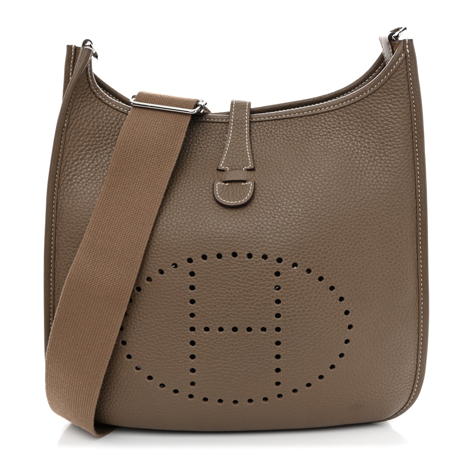 Hermes Taurillon Clemence Evelyne III PM Etoupe 1 of 11