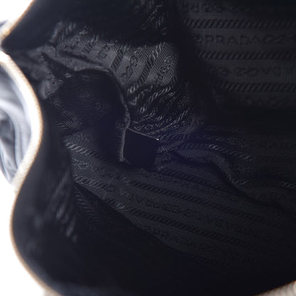 Prada Calfskin Tessuto Nylon Tote Black 7 of 13