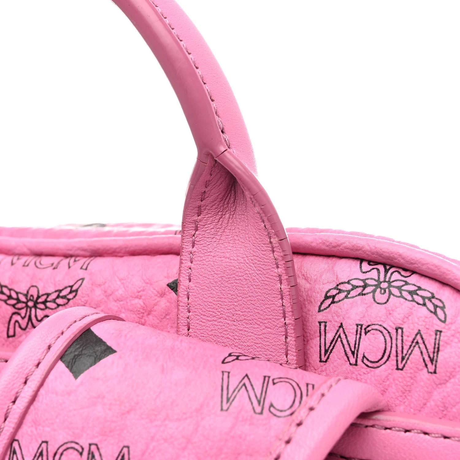 MCM Visetos Medium Duke Backpack Pink 11 of 12