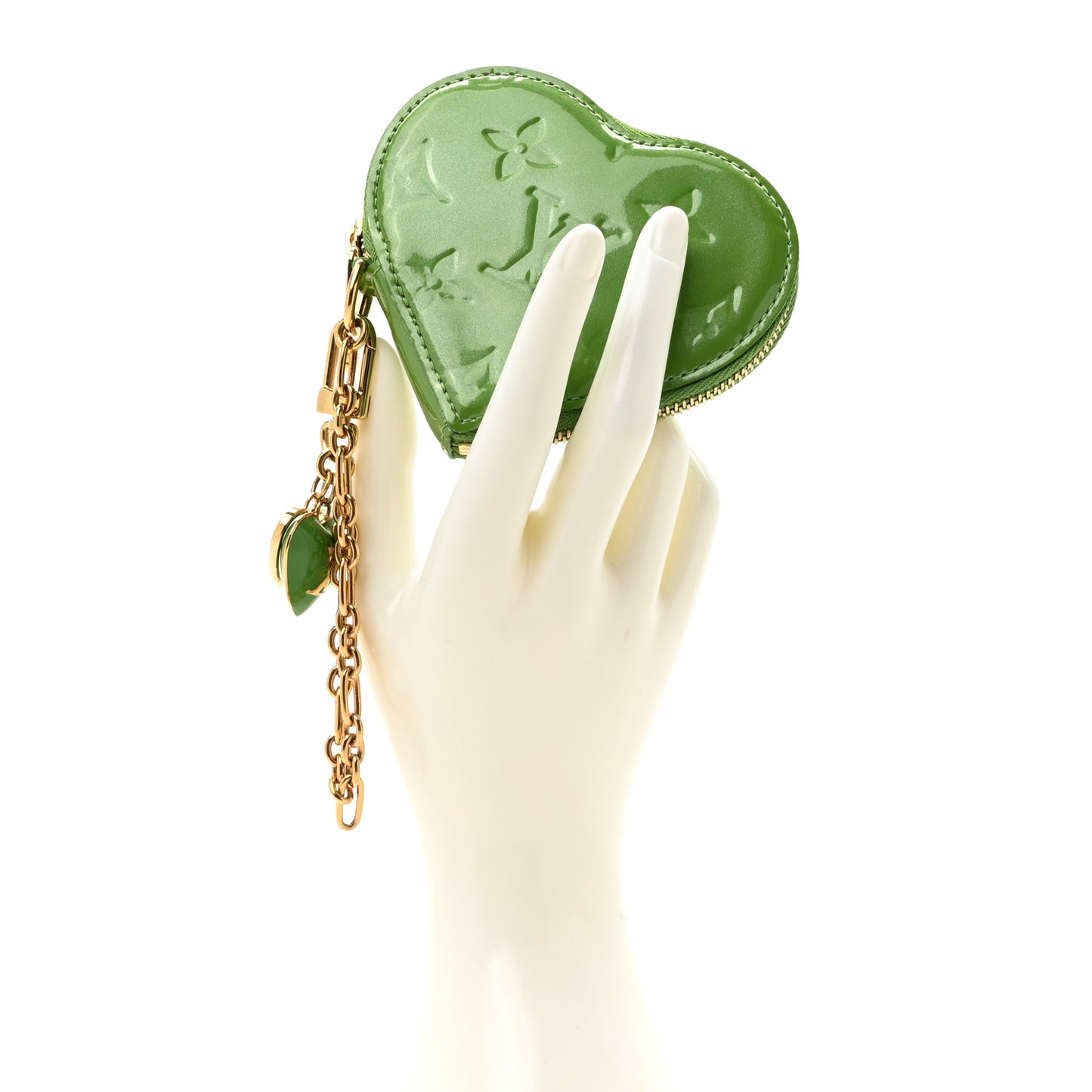 Vernis Heart Coin Purse Vert Tonic