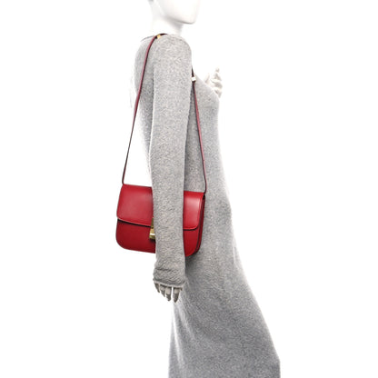 Celine Box Calfskin Medium Classic Box Flap Bag Red 2 of 11