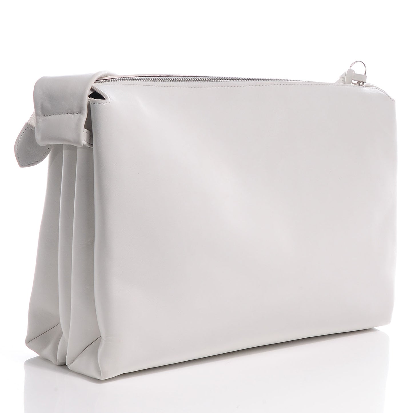 Lambskin Knotted Bag White
