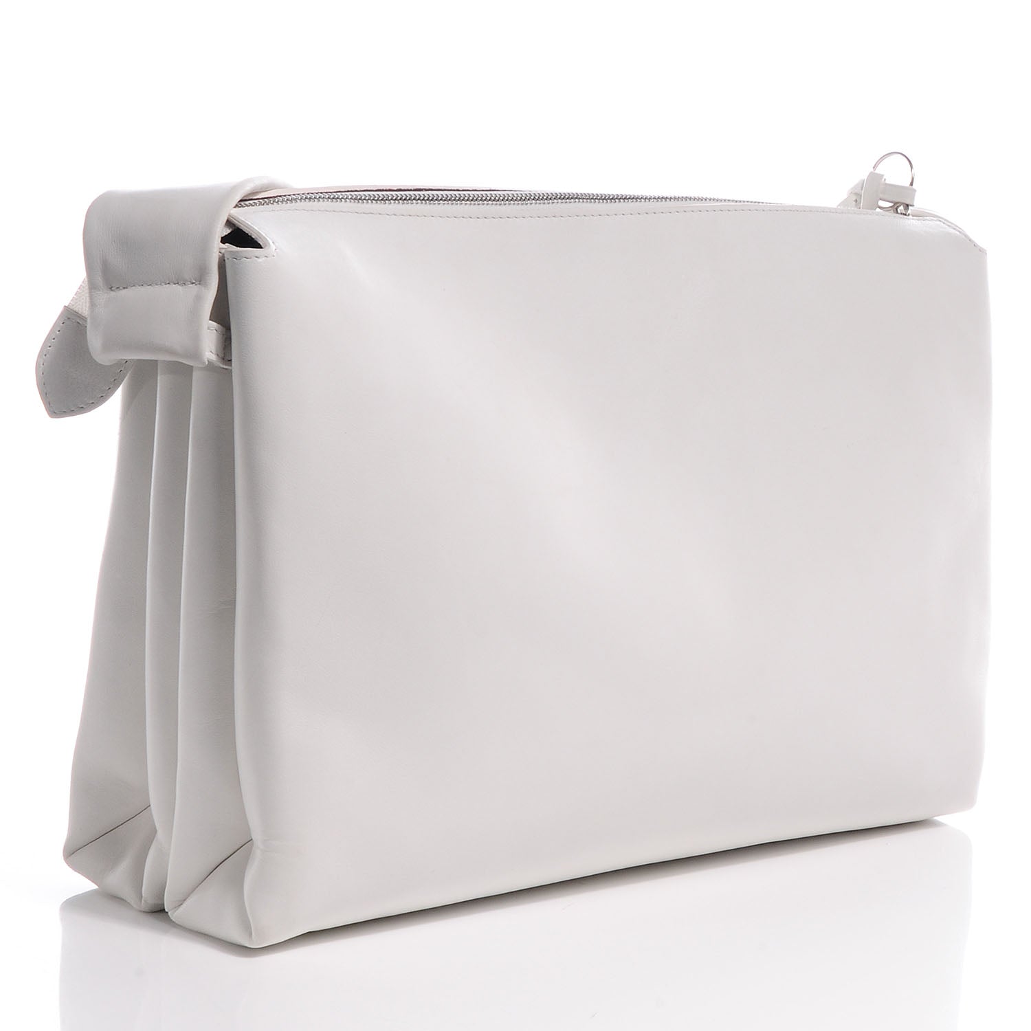 Celine Lambskin Knotted Bag White 3 of 10