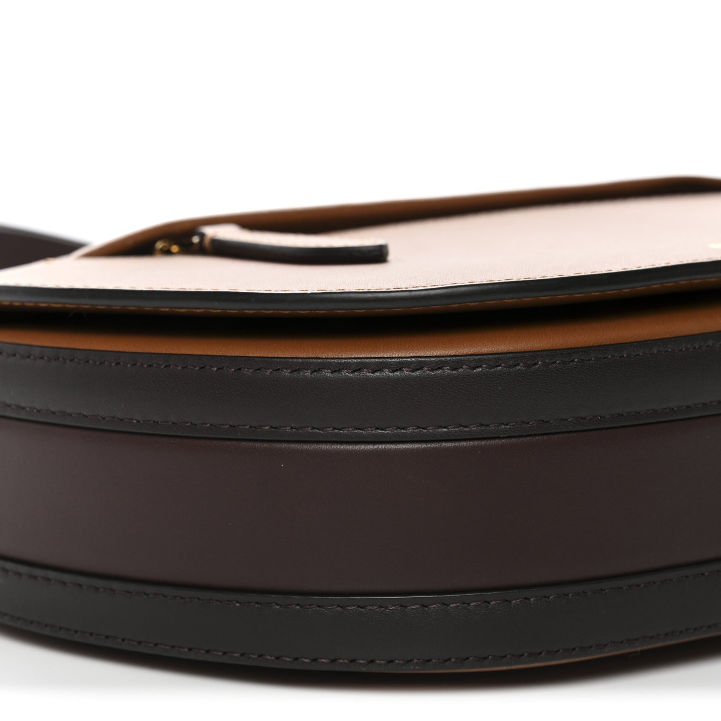 Calfskin Small Two-Tone Olympia Shoulder Bag Warm Tan