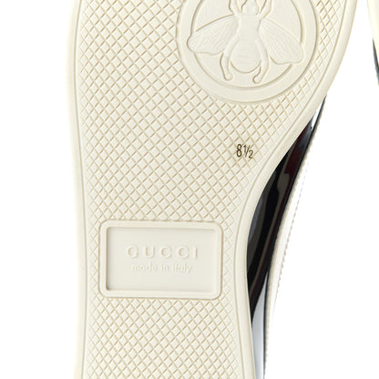 Gucci Patent Calfskin Mens Web Falacer Sneakers 8.5 Black 7 of 10