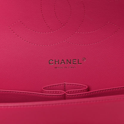 Chanel Lambskin Quilted Jumbo Double Flap Dark Pink 5 of 10