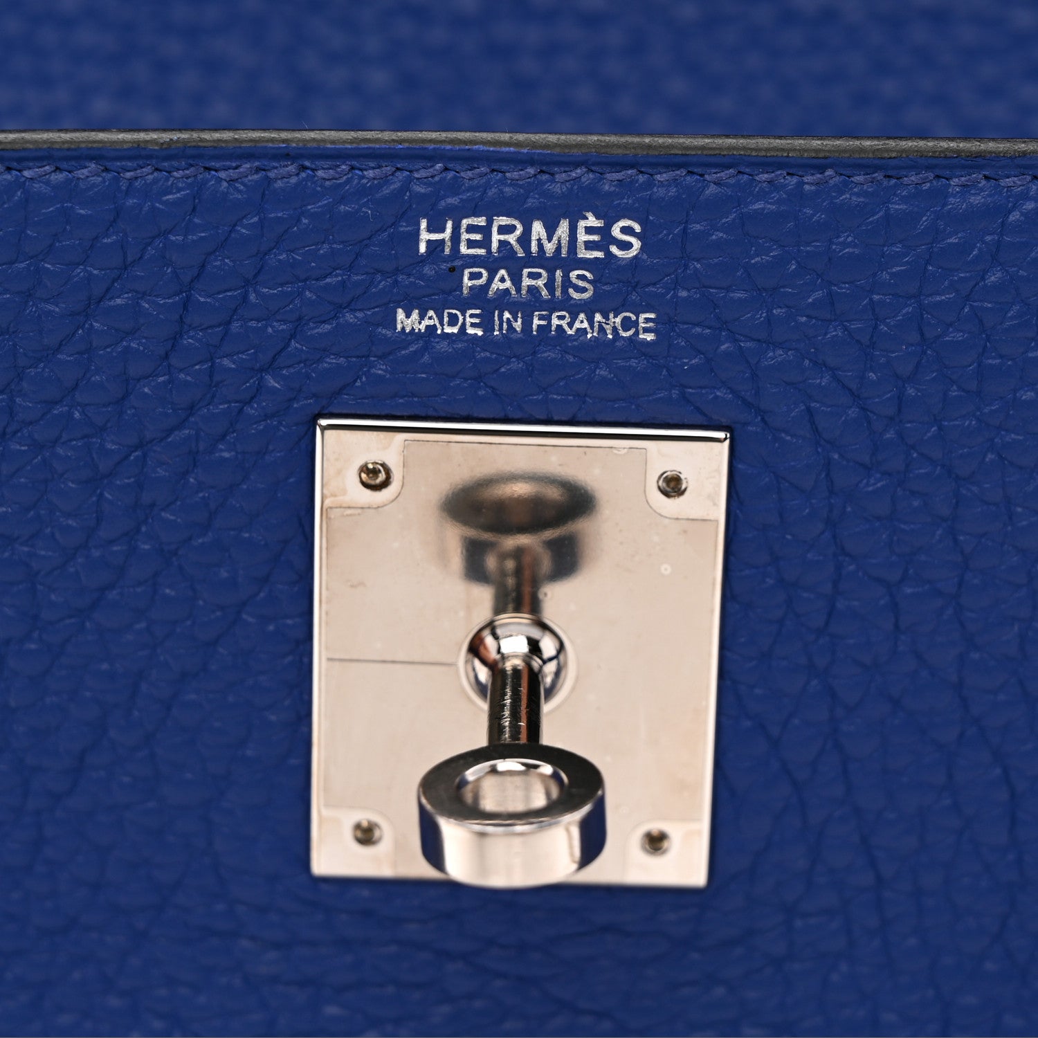 Hermes Taurillon Clemence Kelly Retourne 32 Bleu Electrique 6 of 11