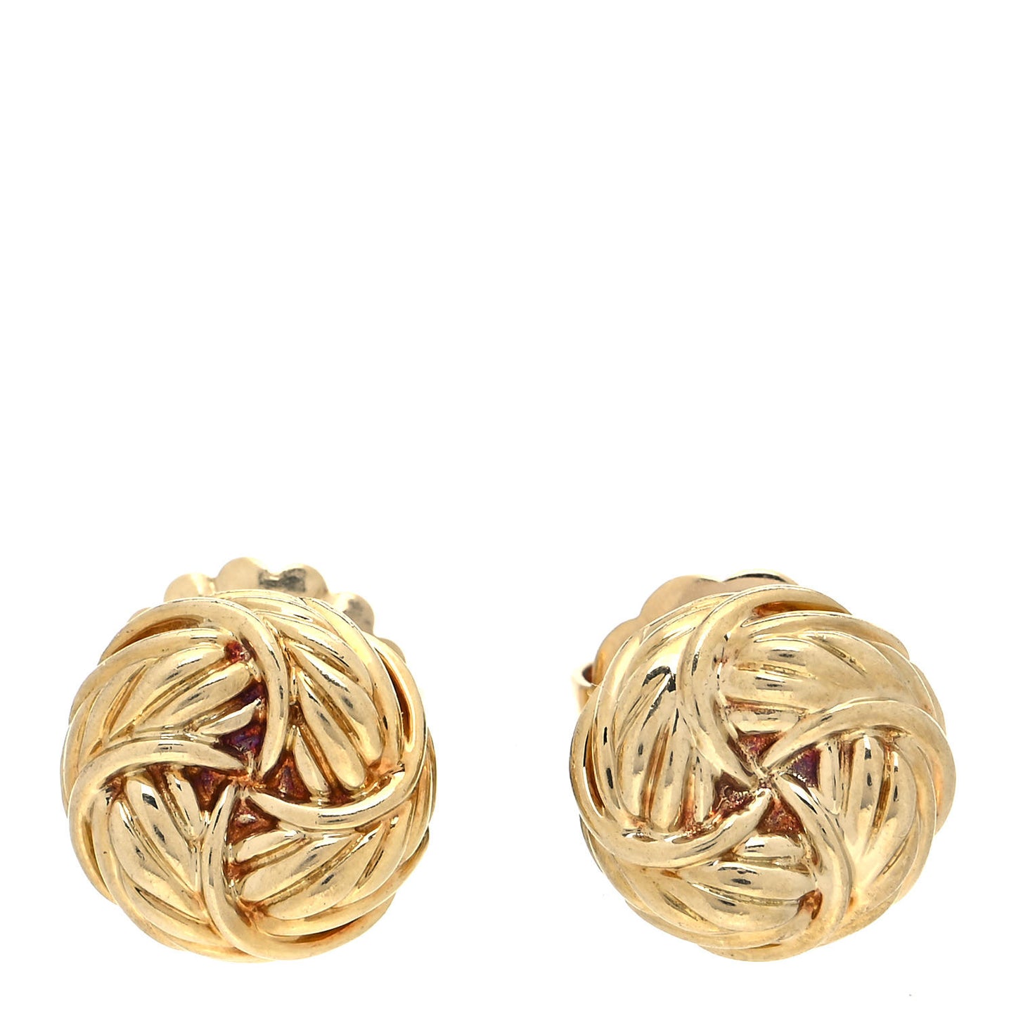 18K Yellow Gold Infinity Love Knot Earrings