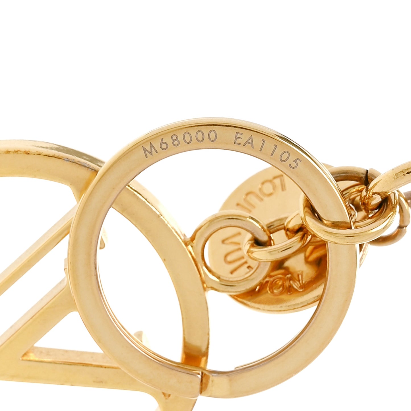 LV Circle Bag Charm Key Holder Gold