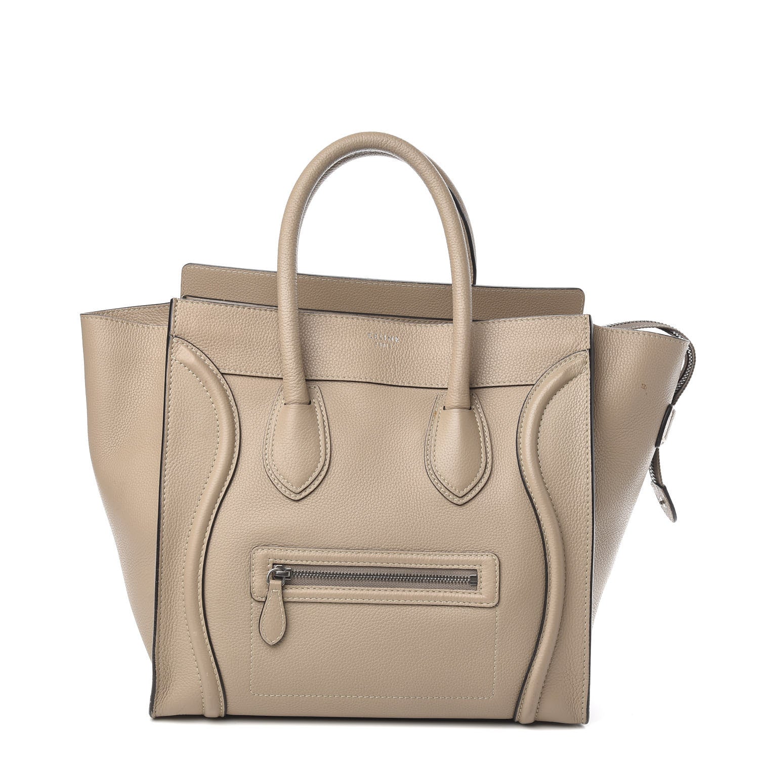 Celine Drummed Calfskin Mini Luggage Dune 1 of 11