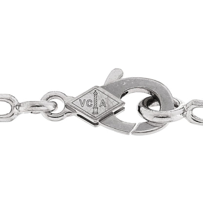 Van Cleef & Arpels 18K White Gold Mother of Pearl 5 Motifs Vintage Alhambra Bracelet 3 of 5