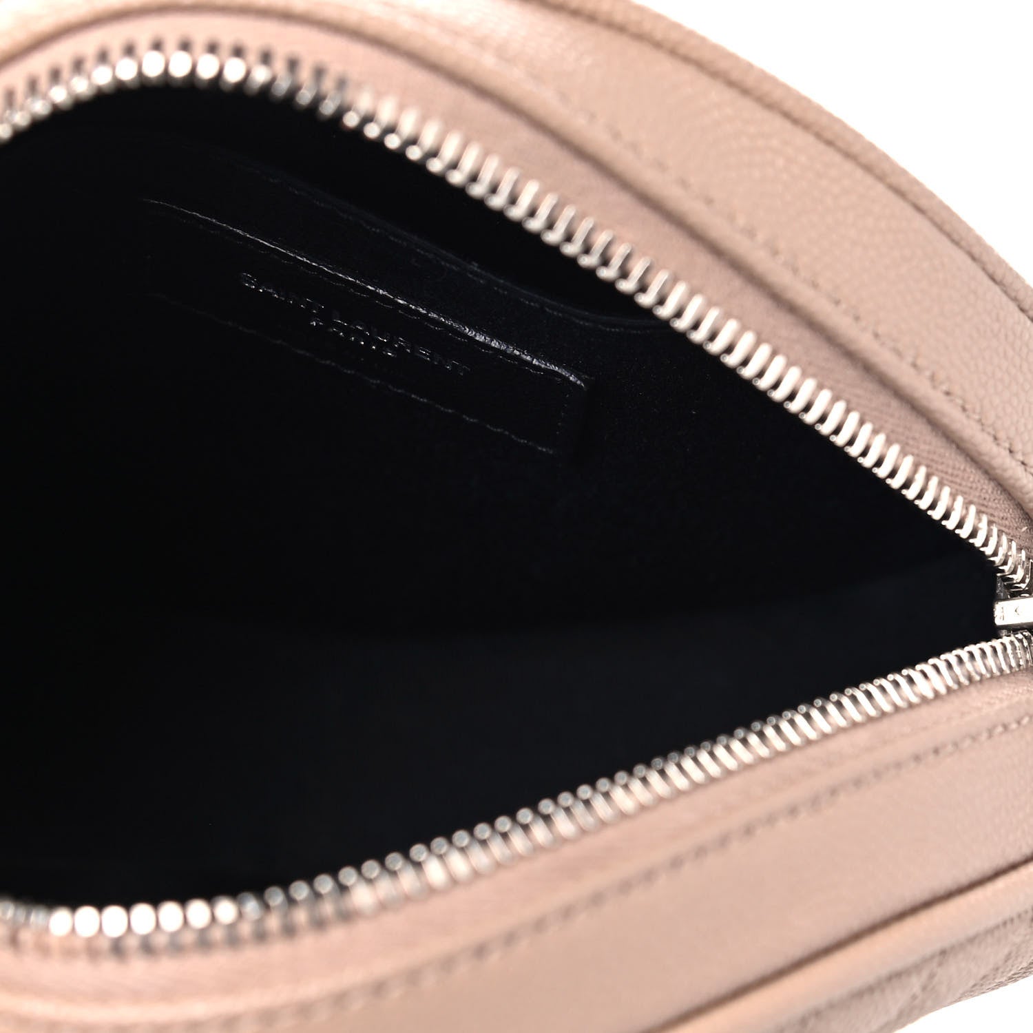 Saint Laurent Grain De Poudre Matelasse Chevron Quilted Round Vinyle Camera Bag Gold Sand 4 of 4